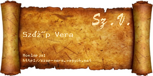 Szép Vera névjegykártya